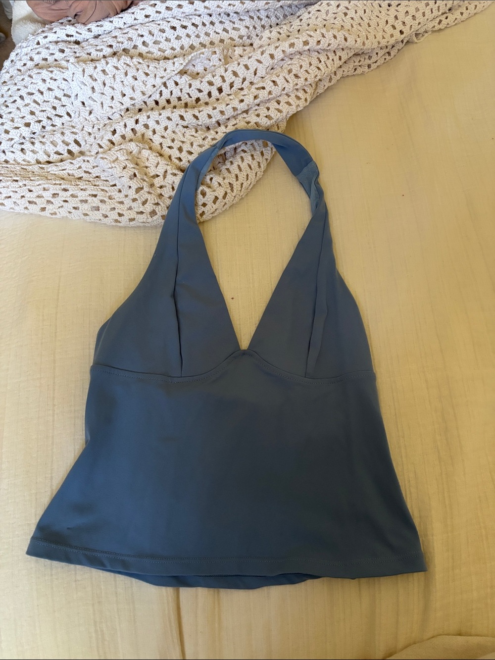 Free People Slate Blue Halter Bandeau Top